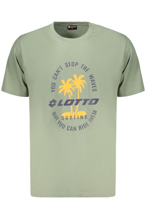 LOTTO T-SHIRT HOMME VERT À MANCHES COURTES